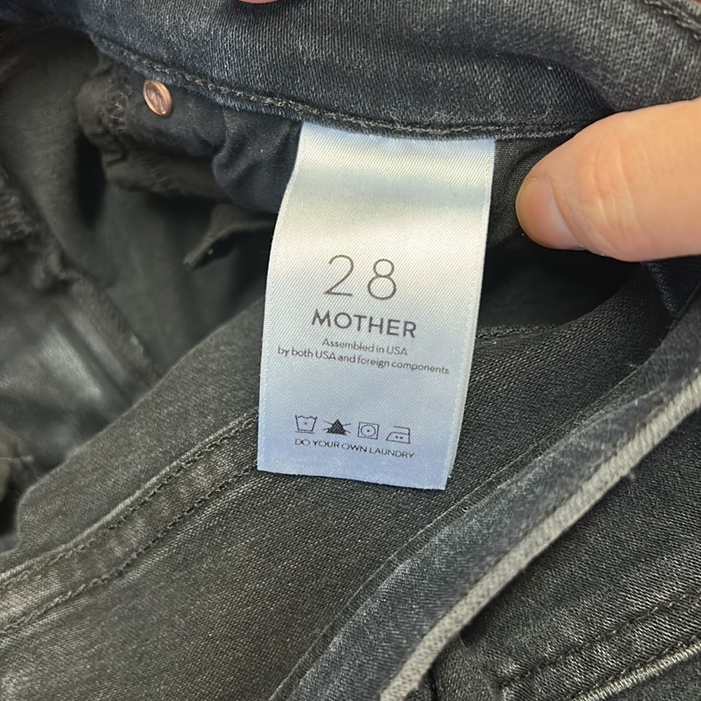 Mother 9” Rise Rascal Ankle Snippet In Blackbird - image 8